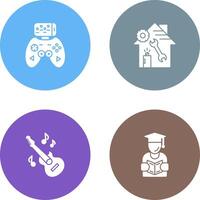 Game Controller and home repair Icon vector