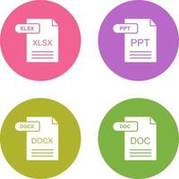 XLSX and PPT Icon vector