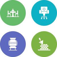 Chair and Dinning Table Icon vector