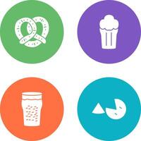 Pretzel and Pint of Beer Icon vector