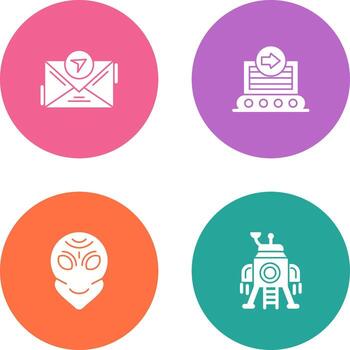 message and container Icon vector