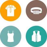 Shirt and Tie and Belt Icon vector