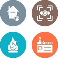 Real Estate and Eye Scan Icon vector