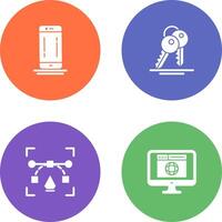 Mobile and key Icon vector