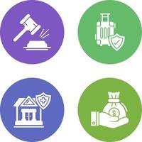 Gavel and Travel Icon vector