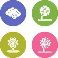 Cloudy and Clover Icon vector