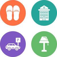 Slippers and Hotel Icon vector