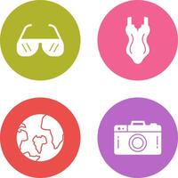 Sun Glasses and Swim Icon vector