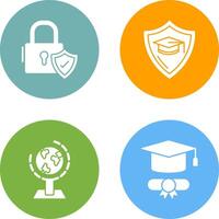 Secure and Education Icon vector