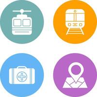 Cable car and Train Icon vector