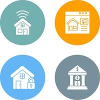 Smart house and Marketing Icon vector