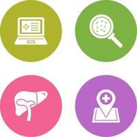 Laptop and Analytics Icon vector
