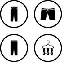 pantalones y pantalones cortos icono vector