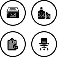 File Cabinet and Ink Cartridge Icon vector