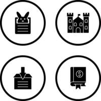 Bunny and Castle Icon vector