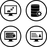 digital marketing and database management Icon vector