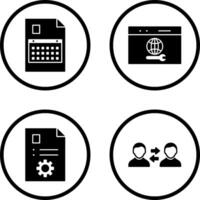 content planning and web support Icon vector