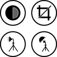 contrast and crop Icon vector