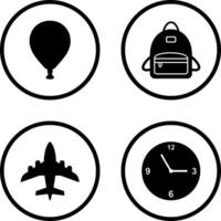 balloon and bag pack Icon vector