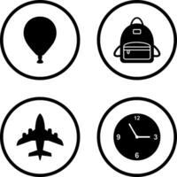 balloon and bag pack Icon vector