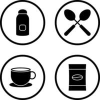 syrup and spoon Icon vector