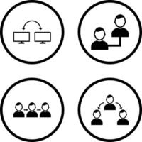 connected systems and connected profiles Icon vector