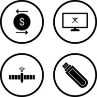 transaction and disconnected network Icon vector