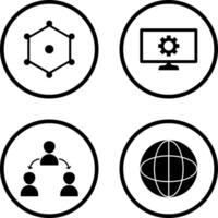 nodes and network setting Icon vector