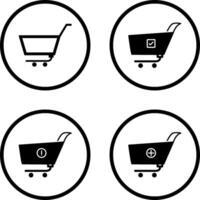 empty cart and confirm order Icon vector