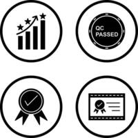 Reputation Management and QC Passed Icon vector