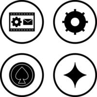 Blogging Service and Setting Icon vector