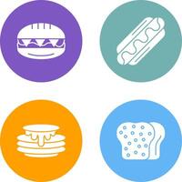 Sandwich and Hotdog Icon vector