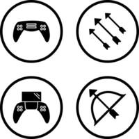 Gaming Console and Arrows Icon vector