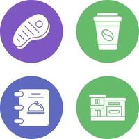 Meat and Coffee Icon vector