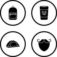 Backpack and Coffee Icon vector