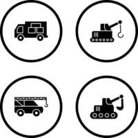 Logistics Car and Lifter Icon vector