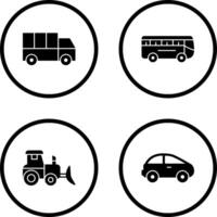 Truck and Bus Icon vector