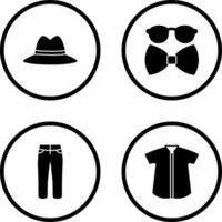 sombrero y hipster estilo icono vector