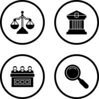 Balance and Courthouse Icon vector