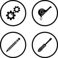 Gears and Roulette Icon vector