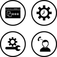 Website Promotion and Time Optimization Icon vector