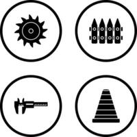 Saw Blade and Fence Icon vector