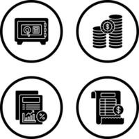 Safe Box and COINS Icon vector