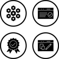 reputaion management and qc passed Icon vector