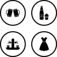 cervezas tostado y cerveza icono vector