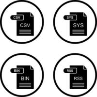 CSV and SYS Icon vector