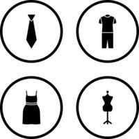 Tie and Pyjamas Icon vector