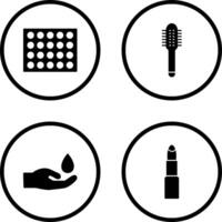 Colored Palette and Comb Icon vector