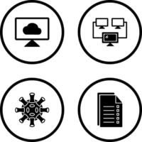 Cloud Systems and Connected Icon vector