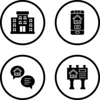 Apartment and Application Icon vector